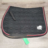 Quilt Jumper Saddle Pad, 2x piping *gc, hairy, dirt, pilly, faded, mnr rubs, undone stitch, puckers
