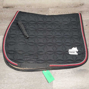 Quilt Jumper Saddle Pad, 2x piping *gc, hairy, dirt, pilly, faded, mnr rubs, undone stitch, puckers