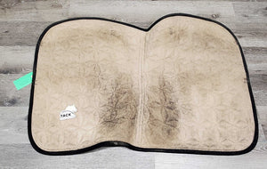 Quilt Jumper Saddle Pad, 2x piping *gc, hairy, dirt, pilly, faded, mnr rubs, undone stitch, puckers