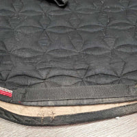 Quilt Jumper Saddle Pad, 2x piping *gc, hairy, dirt, pilly, faded, mnr rubs, undone stitch, puckers
