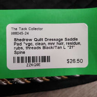 Quilt Dressage Saddle Pad *vgc, clean, mnr hair, residue, rubs, threads
