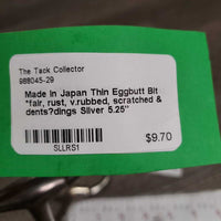 Thin Eggbutt Bit *fair, rust, v.rubbed, scratched & dents?dings
