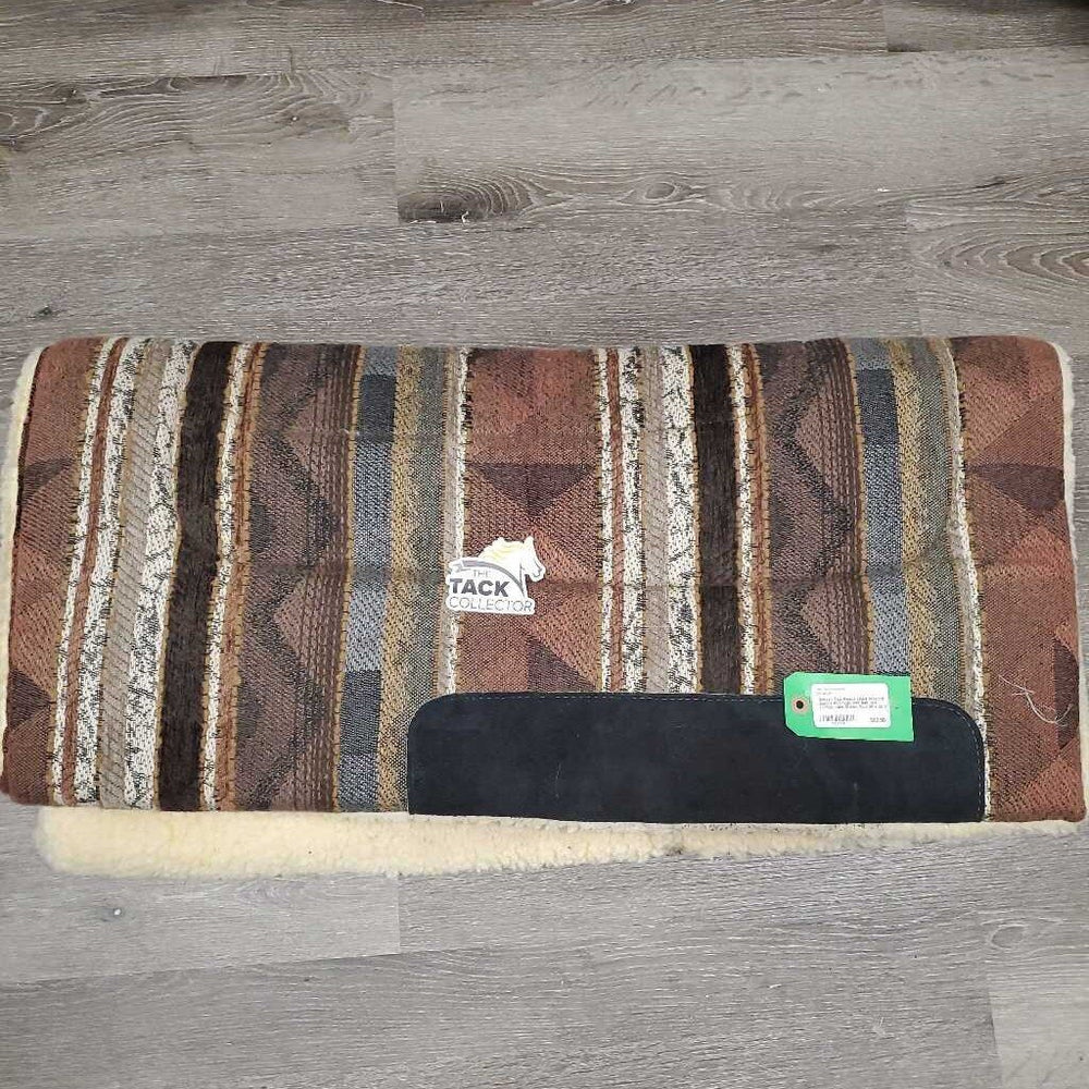 Woven Top, Fleece Lined Western Saddle Pad *vgc, mnr hair, dirt, clumpy, rubs