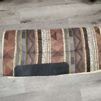 Woven Top, Fleece Lined Western Saddle Pad *vgc, mnr hair, dirt, clumpy, rubs
