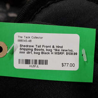 Tall Front & Hind Shipping Boots, bag *like new/xc, mnr dirt, bag
