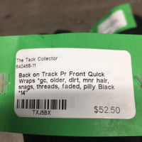 Pr Front Quick Wraps *gc, older, dirt, mnr hair, snags, threads, faded, pilly
