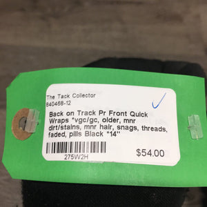 Pr Front Quick Wraps *vgc/gc, older, mnr dirt/stains, mnr hair, snags, threads, faded, pills