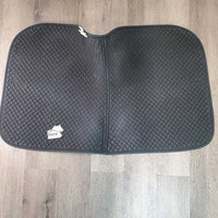 Quilt Dressage Saddle Pad, 2x piping *gc, pills, v. faded, rubs, threads, puckers, v. mnr hair
