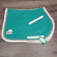 Fleece Jumper Saddle Pad, bling *gc, clean, pilly, mnr rubs, puckers, stains, clumpy