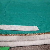 Fleece Jumper Saddle Pad, bling *gc, clean, pilly, mnr rubs, puckers, stains, clumpy
