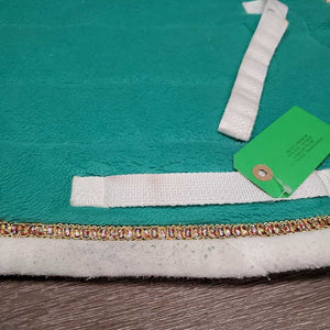 Fleece Jumper Saddle Pad, bling *gc, clean, pilly, mnr rubs, puckers, stains, clumpy