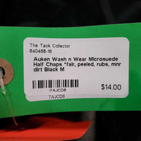 Microsuede Half Chaps *fair, peeled, rubs, mnr dirt
