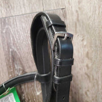 Rsd Padded Dressage Double Bridle, Crown Buckle, Notch & Curb Reins, Crank *like new/xc, clean, v.mnr creases & dust