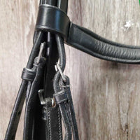 Rsd Padded Dressage Double Bridle, Crown Buckle, Notch & Curb Reins, Crank *like new/xc, clean, v.mnr creases & dust

