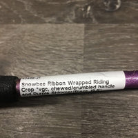 Ribbon Wrapped Riding Crop *vgc, chewed/crumbled handle end