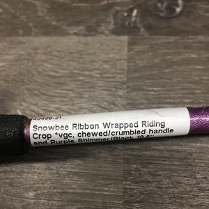 Ribbon Wrapped Riding Crop *vgc, chewed/crumbled handle end