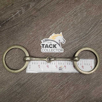 Thin Flat Loose Ring Western Bit *gc/fair, older, v.chewed, stains, sharp hole edges
