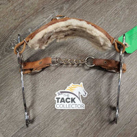 English Hackamore, fleece, curb chain *gc, mnr dirt, residue, clumpy fleece, mnr stains
