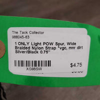 1 ONLY Light POW Spur, Wide Braided Nylon Strap *vgc, mnr dirt
