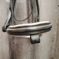 Rsd Padded Bridle, Braided Reins *gc/fair, v.dirty, NO flash, older, dry, stiff, scrapes, tight keepers
