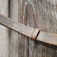 Rsd v.Narrow Bridle *gc, edge scrapes, dirt, rubs, tight keepers, stiff, dry
