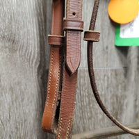 Rsd v.Narrow Bridle *gc, edge scrapes, dirt, rubs, tight keepers, stiff, dry

