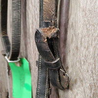 Rsd Bridle, Braided Reins *fair, older, rubs, scrapes, NO Flash, dry, loose hook, dirt, chews, xholes
