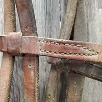 Western Headstall, laces *gc/fair, stiff, v.dirty, dry
