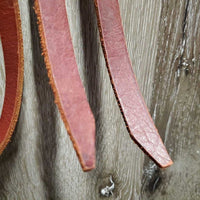 Double Stitch Western Headstall, Split Reins, Loops, Laces *like new, end: chewed, trimmed? & xholes
