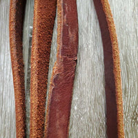 Double Stitch Western Headstall, Split Reins, Loops, Laces *like new, end: chewed, trimmed? & xholes
