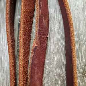 Double Stitch Western Headstall, Split Reins, Loops, Laces *like new, end: chewed, trimmed? & xholes