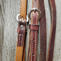 Double Stitch Western Headstall, Split Reins, Loops, Laces *like new, end: chewed, trimmed? & xholes
