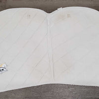 Terry Cloth Bottom Quilt Jumper Saddle Pad *gc, dingy, puckers, pilly, mnr stains, rubs, threads
