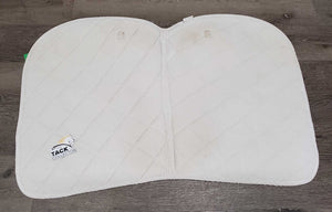 Terry Cloth Bottom Quilt Jumper Saddle Pad *gc, dingy, puckers, pilly, mnr stains, rubs, threads