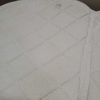 Terry Cloth Bottom Quilt Jumper Saddle Pad *gc, dingy, puckers, pilly, mnr stains, rubs, threads