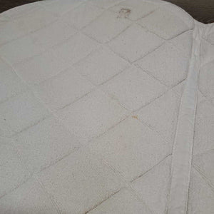 Terry Cloth Bottom Quilt Jumper Saddle Pad *gc, dingy, puckers, pilly, mnr stains, rubs, threads