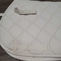 Terry Cloth Bottom Quilt Jumper Saddle Pad *gc, dingy, puckers, pilly, mnr stains, rubs, threads