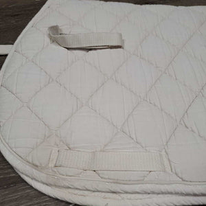 Terry Cloth Bottom Quilt Jumper Saddle Pad *gc, dingy, puckers, pilly, mnr stains, rubs, threads