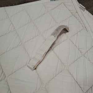 Terry Cloth Bottom Quilt Jumper Saddle Pad *gc, dingy, puckers, pilly, mnr stains, rubs, threads
