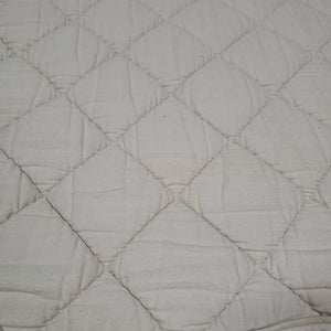 Terry Cloth Bottom Quilt Jumper Saddle Pad *gc, dingy, puckers, pilly, mnr stains, rubs, threads