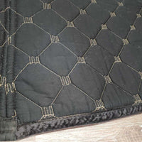 Quilt Velvet Jumper Saddle Pad, 2x piping *gc, clean, v. rubbed, peeled, faded, holey edges, mnr hair, puckers
