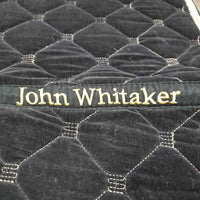 Quilt Velvet Jumper Saddle Pad, 2x piping *gc, clean, v. rubbed, peeled, faded, holey edges, mnr hair, puckers
