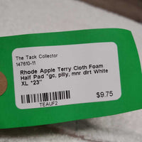 Terry Cloth Foam Half Pad *gc, pilly, mnr dirt
