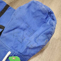 Hvy Cotton English Saddle Storage Carry Bag. Light Lining, Zipper *gc, older, stains, rubs, scrapes, marker
