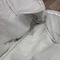 Hvy Cotton English Saddle Storage Carry Bag. Light Lining, Zipper *gc, older, stains, rubs, scrapes, marker
