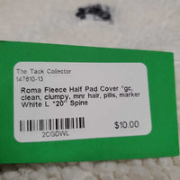 Fleece Half Pad Cover *gc, clean, clumpy, mnr hair, pills, marker
