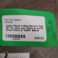 2 Ring Elevator Gag Bit *xc, clean, mnr stains & scuffs
