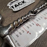 SS Corkscrew Pelham Bit, 2x Leather Convertors, Chain *vgc, clean, stains?residue, scuffs
