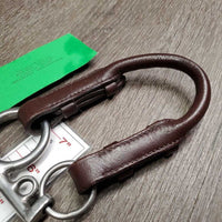 SS Corkscrew Pelham Bit, 2x Leather Convertors, Chain *vgc, clean, stains?residue, scuffs
