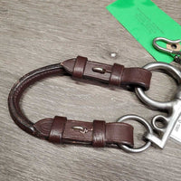 SS Corkscrew Pelham Bit, 2x Leather Convertors, Chain *vgc, clean, stains?residue, scuffs
